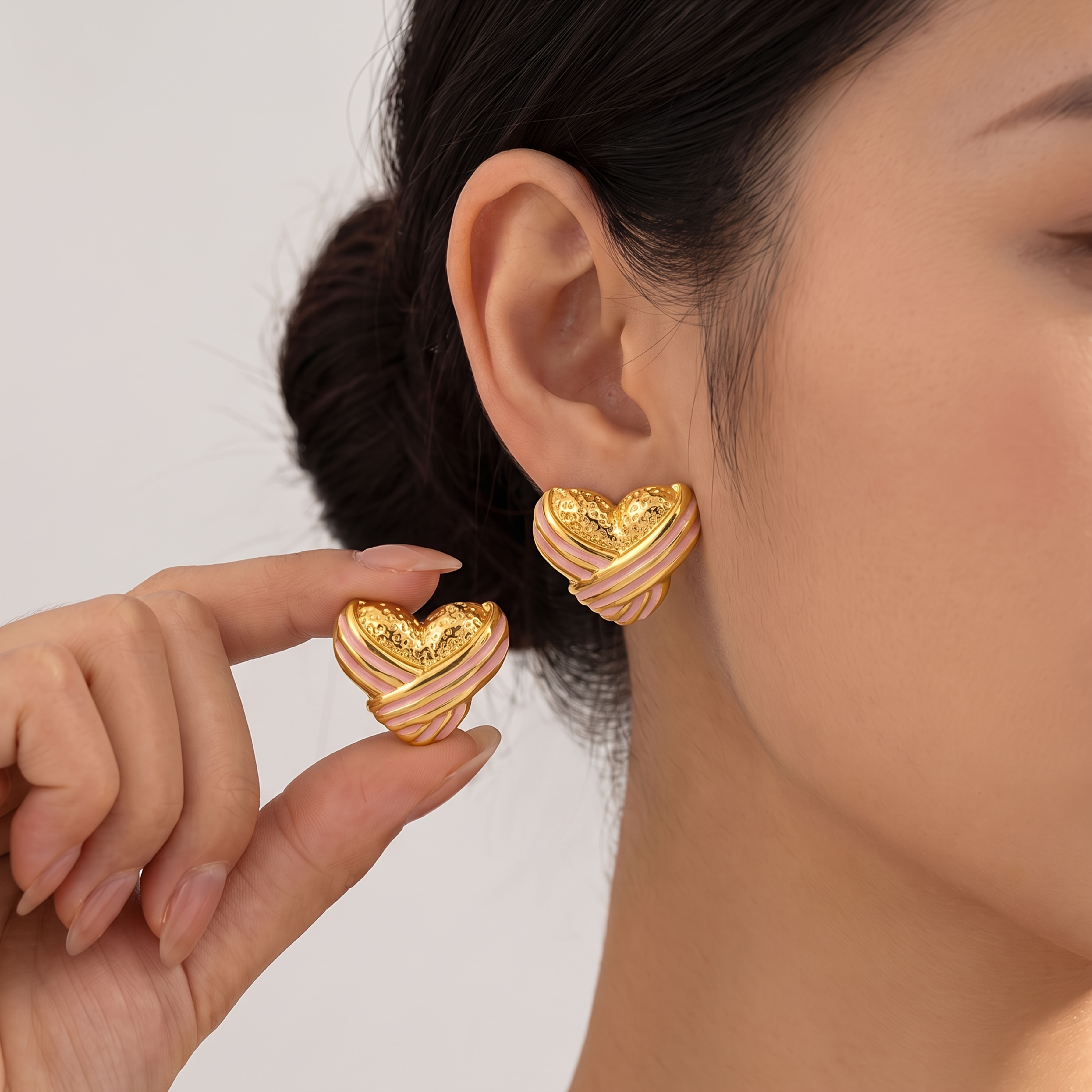 Women'S Fashion Earring Set, Golden Plated Studs